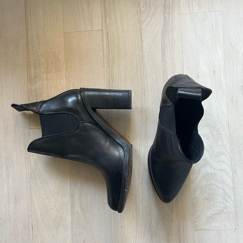rag & bone Black Leather Ankle Booties